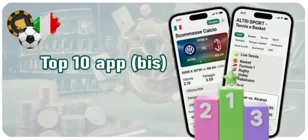 Le migliori applicazioni mobile per scommettere ovunque in Italia.